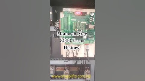 Monarch Nice 3000 Error History