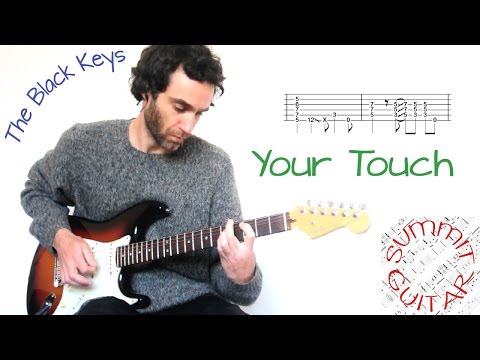 The Black Keys - Your Touch - Guitar lesson / tutorial / cover with tablature and backing track