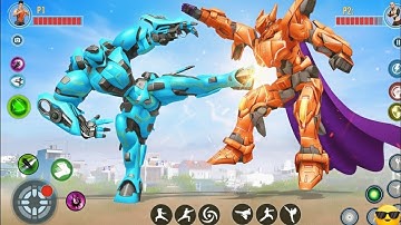 Orange Robot Multiple Transformers Dino Car Jet Robot Action - Android Gameplay Part 120 