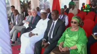 Inauguration d'une centrale e?lectrique par les premiers ministres du Burkina, la CI et du ...