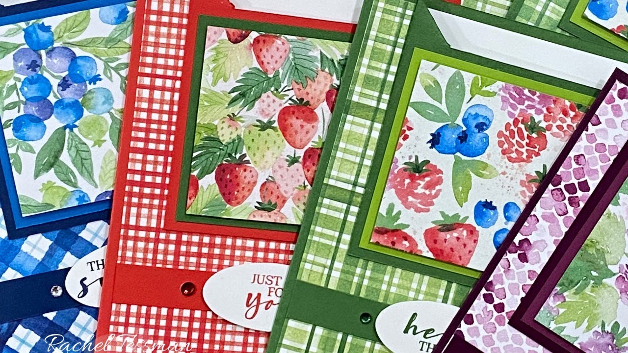Berry Delightful Corner Fold Cards