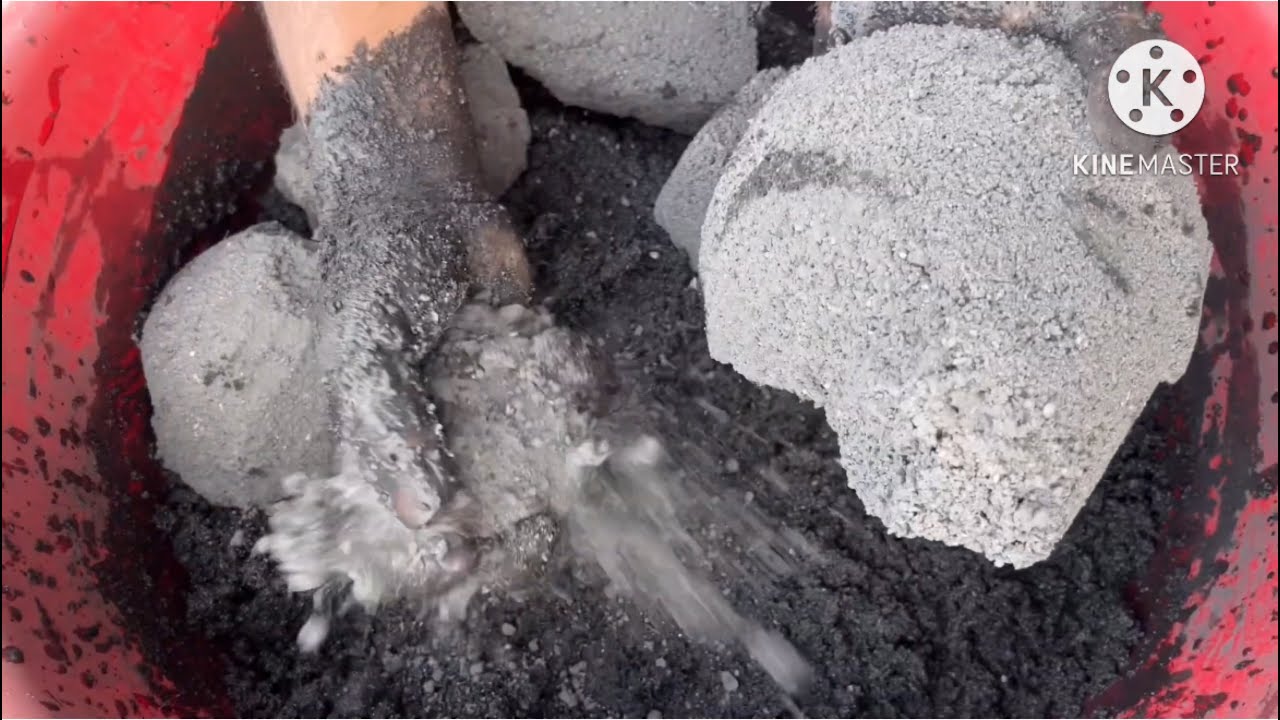 Pure charcoal water crumbling #asmr 