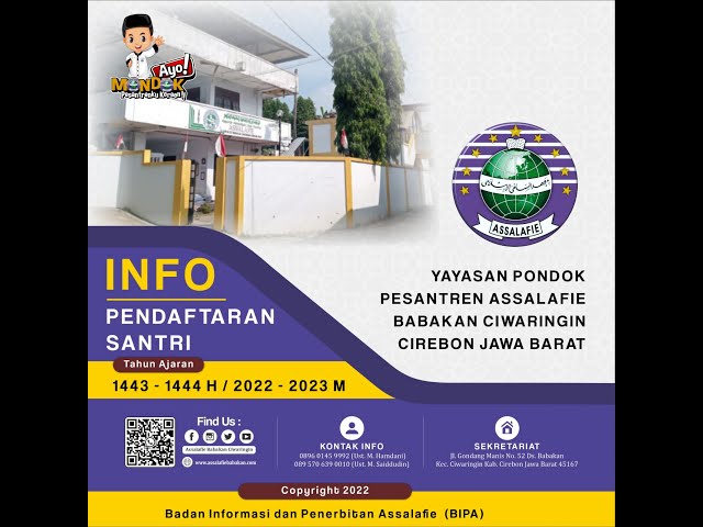 Alur Pendaftaran Santri Baru Pondok Psantren Assalafie Babakan Ciwaringin Cirebon. class=