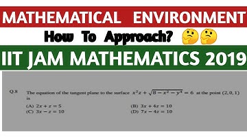 Q. 8 || IIT JAM 2019 MATHEMATICS SOLUTION In Hindi....
