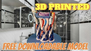 3D Printed Toothpaste Squeezer and Toothbrush Holder