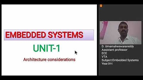 ES-Unit1-L6-Architecture considerations or different blocks for building embedded application