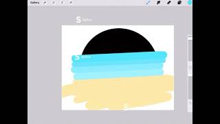 Beach tutorial using procreate