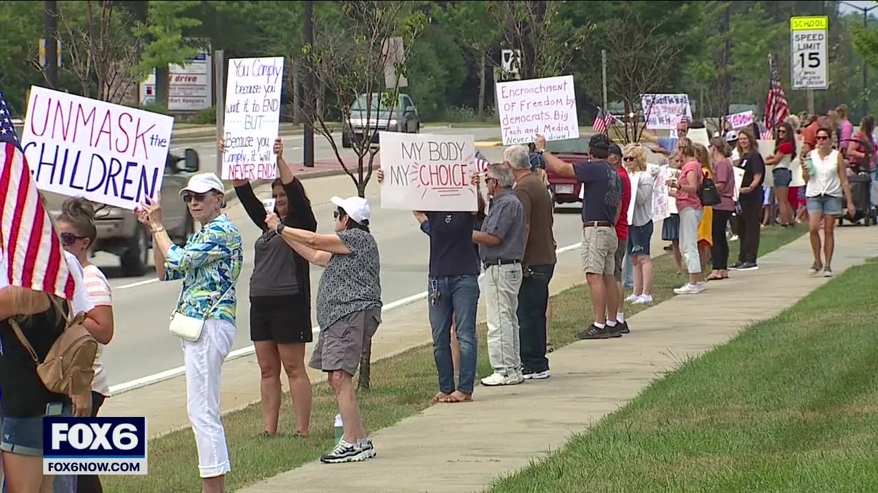 COVID vaccine requirements protested | FOX6 News Milwaukee - YouTube