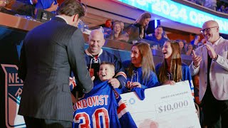 Rangers Surprise Baughman Family on Opening Night