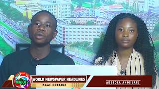 WORLD NEWSPAPER HEADLINE TODAY ON MAJO TELEVISION NETWORK