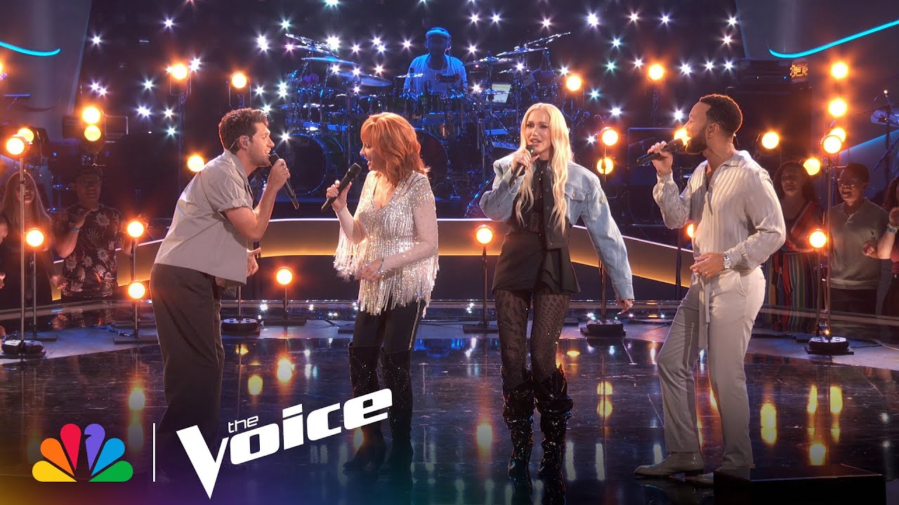 What a performance from @NBC's The Voice coaches @Reba McEntire @Gwen , The Voice