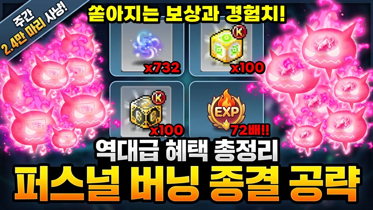 [한자] 이거 진짜 대박입니다!! 퍼스널 버닝 완벽공략 & 꿀팁 (본캐/부캐 할 것 없이 누가 사용해도 최고의 버닝입니다!!) [메이플스토리]