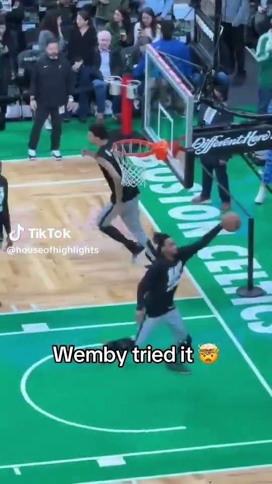 Wemby tried it #hoodnews #victorwembanyama #spurs #trending #viralvideo #how #wow #lol #different