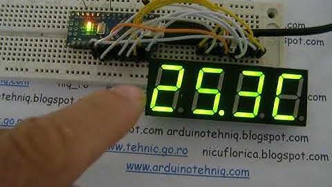 thermometer with 1N4148 diode as sensor on multiplexed led display