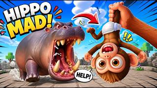 I Am Monkey VR: I Tried Feeding Jimmy to a Hippo & Elephant! screenshot 5