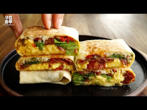 видео: Пряный и сладкий!! Яичный буррито! Хрустящий снаружи! Мягкий внутри! Идеальный завтрак!