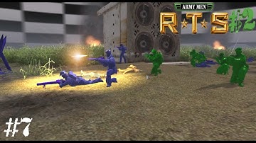 Army Men RTS 2! Mission #7 Water and Fire! Blues Need Help! Push To The Garage