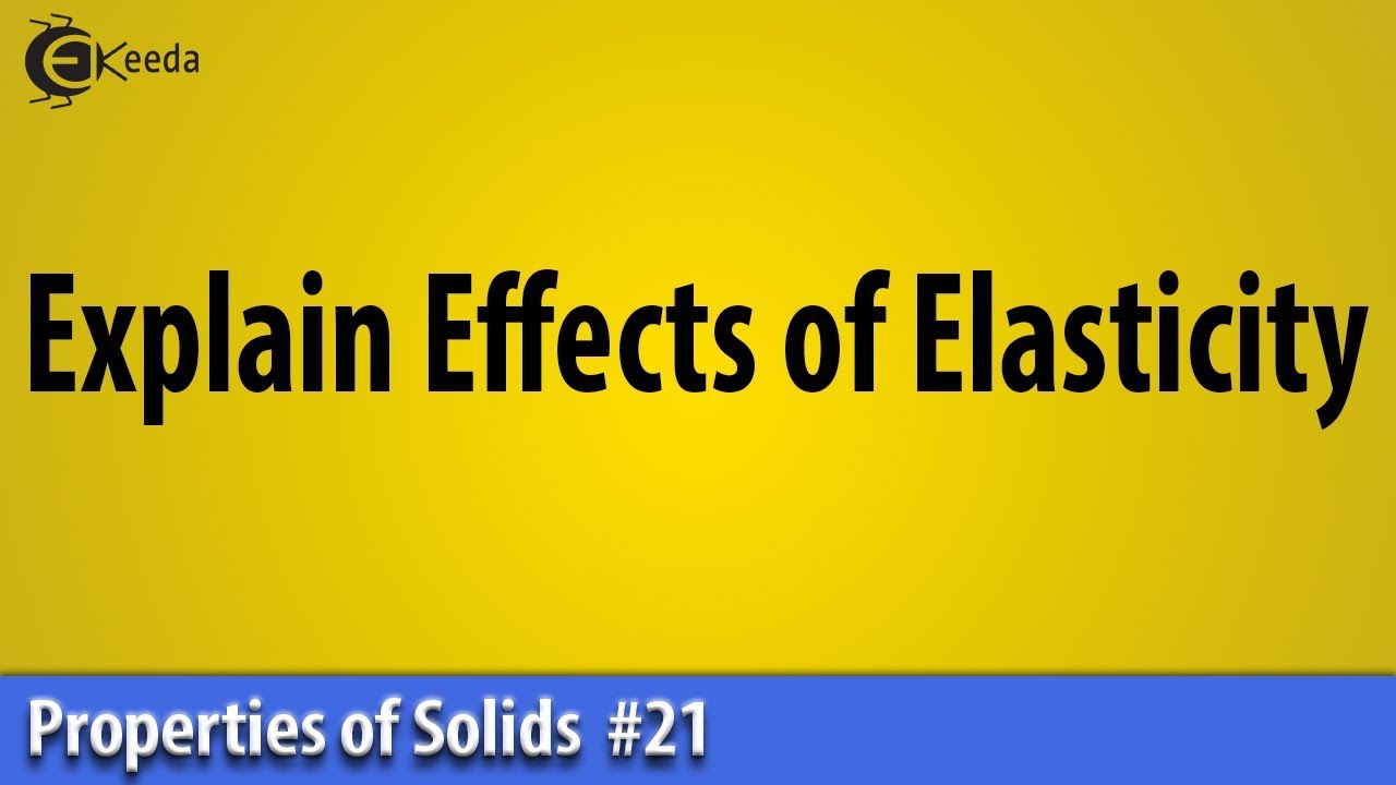 Effects of Elasticity Properties of Solid Basic Physics YouTube
