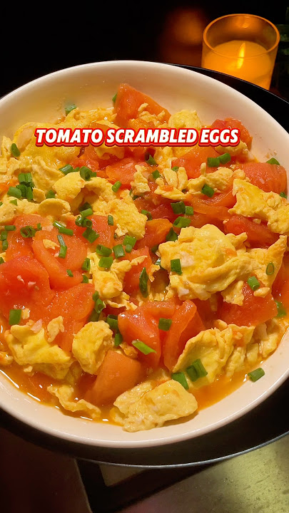 Tomato Scrambled Eggs #easyrecipe #simplerecipe #scrambledeggs #tomato #lunchideas #dinnerideas