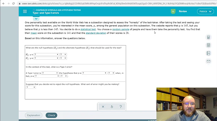 BUSAD265 Ch10 Type I and Type II Errors