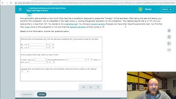 BUSAD265 Ch10 Type I and Type II Errors