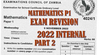 2022 MATHEMATICS PAPER 1 Part 2