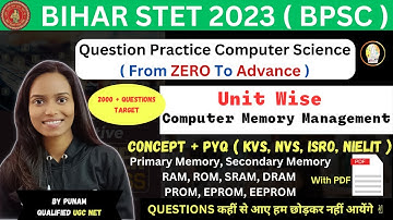 Mission Bihar STET 2023 | Computer Memory Management Question Practice With Concept