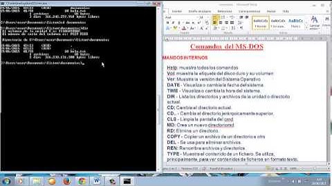COMANDOS INTERNOS Y EXTERNOS MS DOS