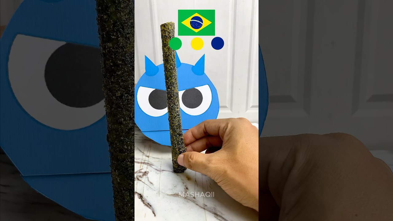 eat food according to the colors of the Brazilian flag #mukbang #asmr