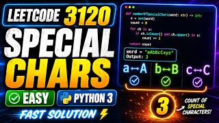 May 26, 2026 - Leetcode Problem #3120. Count the Number of Special Characters I