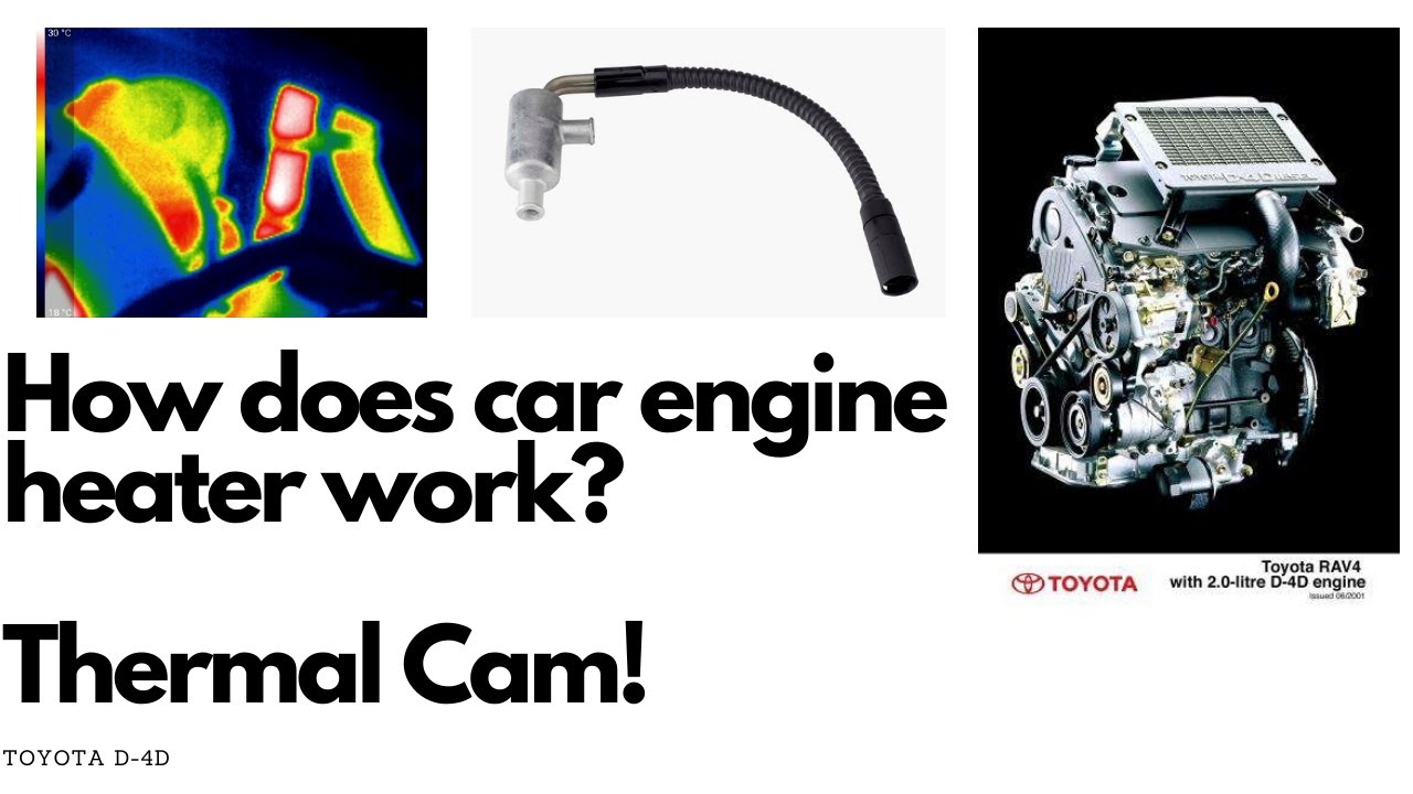 How does engine electric pre-heater work? Thermal camera view on the coolant | Toyota RAV4 D-4D