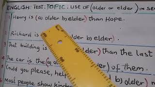 (OLDER or ELDER) NEVER MIXED UP,  IN SENTENCES MAKING, TAUGHT AND EXPLAINED.