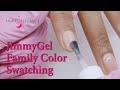 COLOR SWATCHING OF THE JIMMYGEL FAMILY | REVOLUTIONARY SOAK-OFF BUILDING GEL IN A BOTTLE
