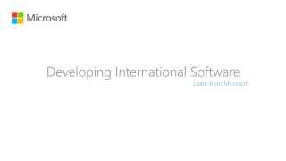 Developing International Software Microsoft On Edx Course About Video