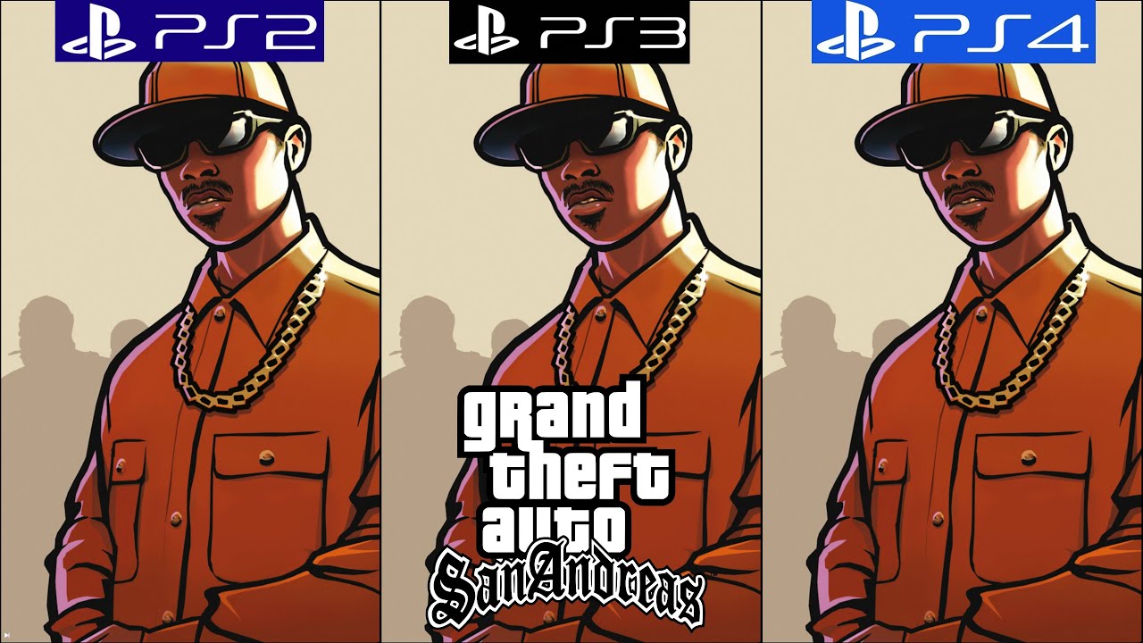 Grand Theft Auto: San Andreas PS2 vs PS3 vs PS4 - Graphics Comparison - Framerate - Loading Times