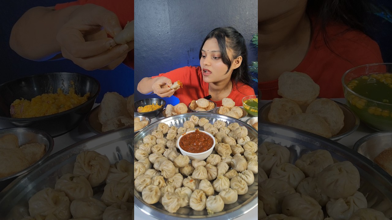Unlimited Momos Eating Challenge | Panipuri | स्पाइसी मोमो चैलेंज 