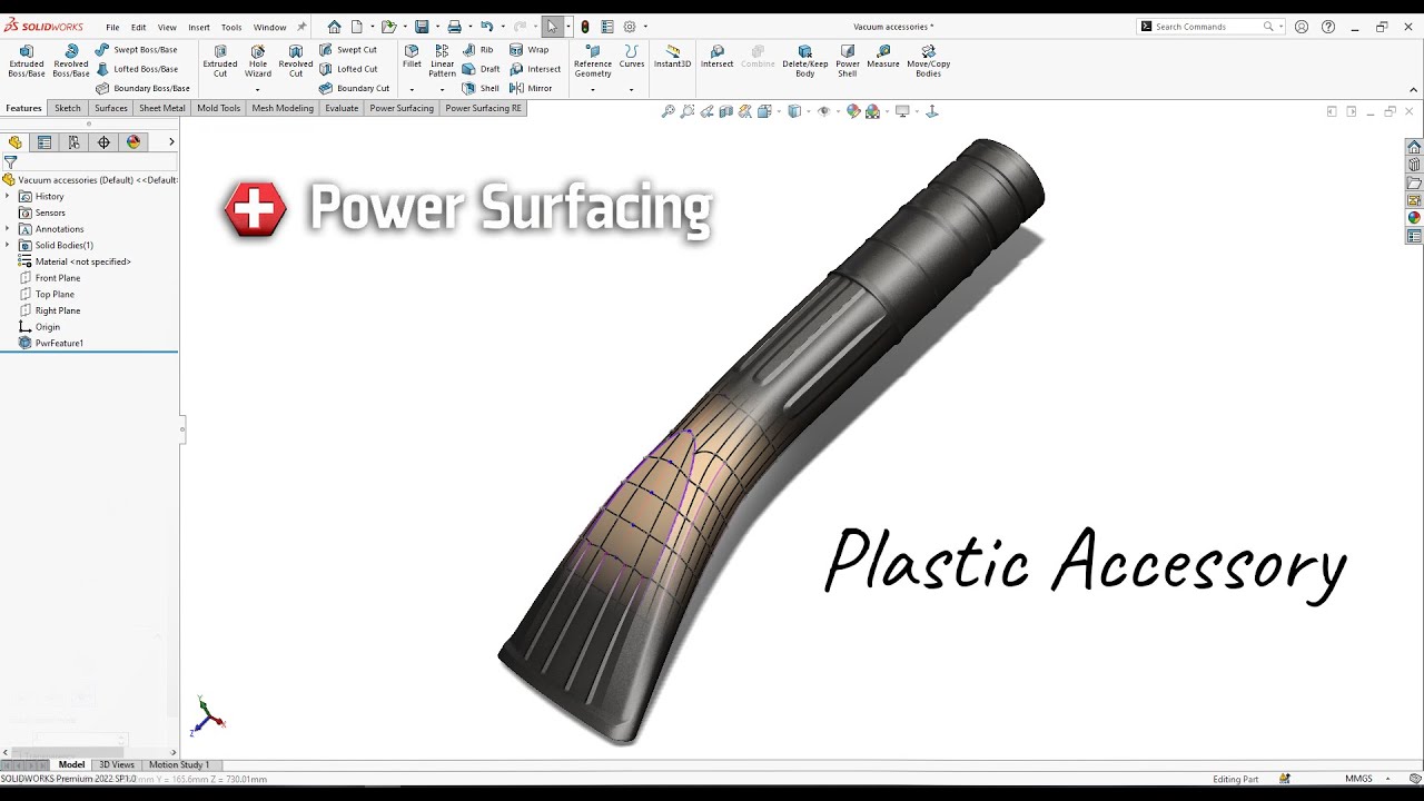 Plastic Accessories Surfacing | Solidworks Tutorial - YouTube