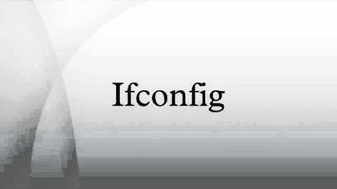 Ifconfig