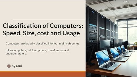 Classification of computer |Supercomputer|mainframe Computer|miniComputer|MicroCompter