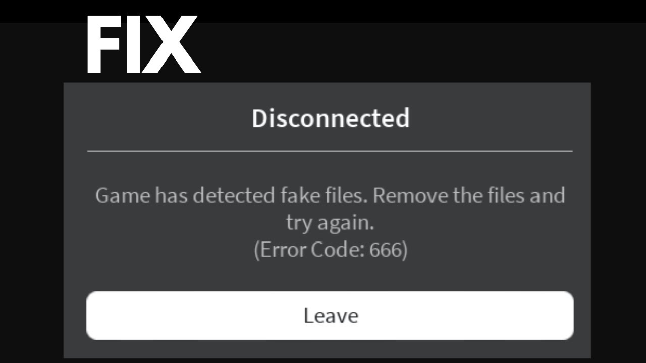 How To Fix Roblox Error Code 666 Game Has Detected Fake Files YouTube how-to-fix-roblox-error-code-666-game-has-detected-fake-files-youtube