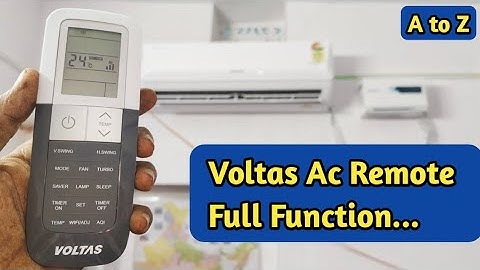 Voltas Ac Remote Full Functions | Voltas Ac Remote Setting | Voltas Ac Remote Contro |