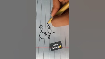 how to write name 🥰farhan🫠 cursive writing #youtubeshorts #youtube #ytshort
