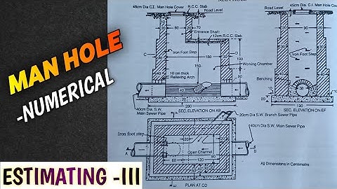 MANHOLE NUMERICAL - ESTIMATE & COSTING -III (16 MARKS) | 6TH SEM @Er.dipesh186
