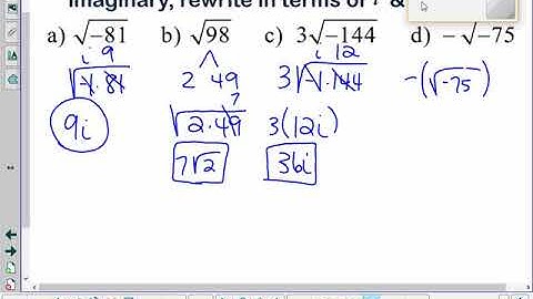 1 4 Radicals & Complex Numbers VIDEO