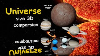 Comparison of real size of cosmic objects