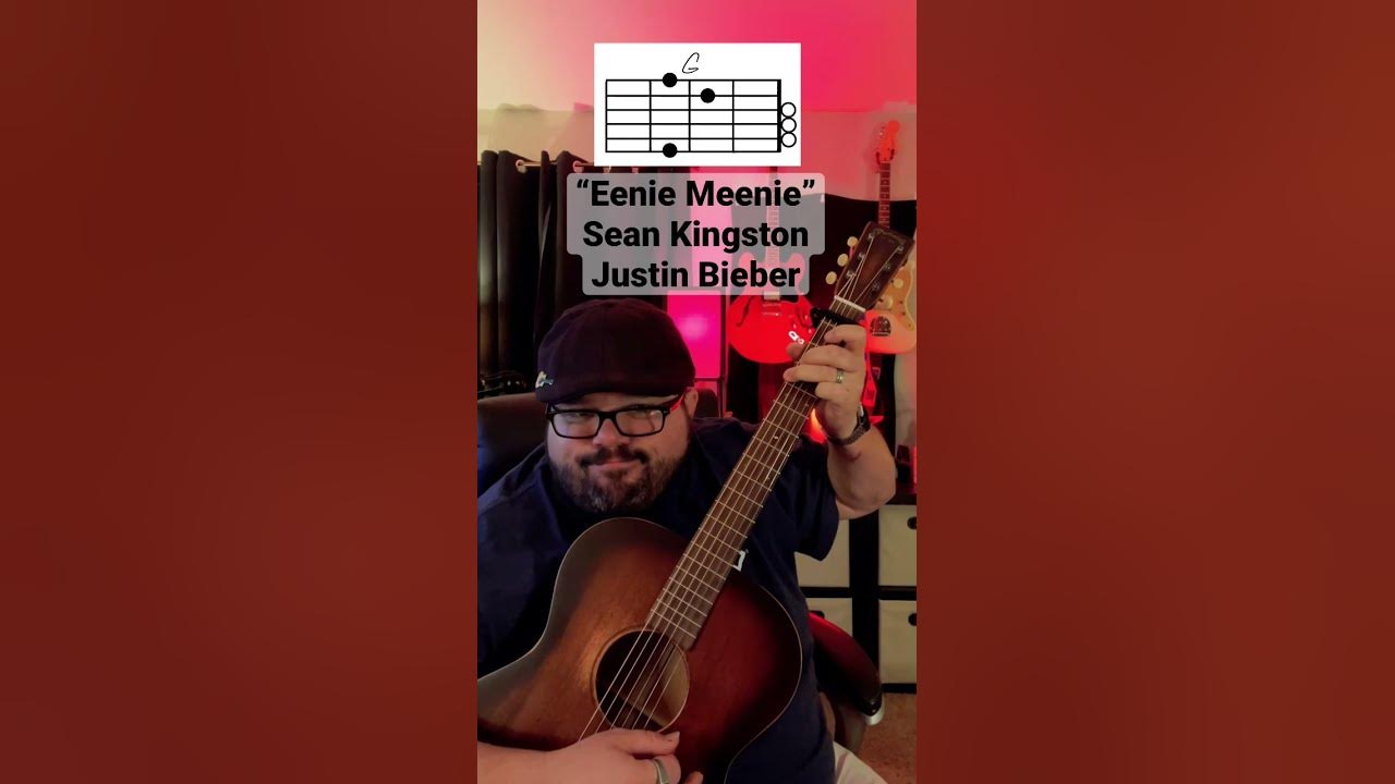 Eenie Meenie by Sean Kingston and Justin Bieber Guitar Tutorial Lesson! #shorts #guitar #music