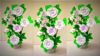 Unique paper flower bouquet || How to make paper flower craft ideas