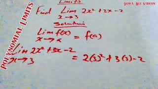 LIMIT OF A POLYNOMIAL FUNCTION