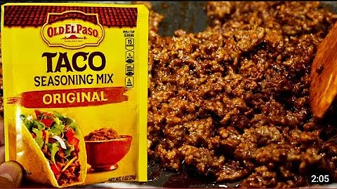 How to make: Ground Meat  for tacos  with old  El paso taco seasoning