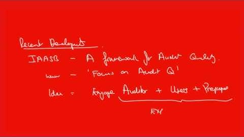Quality control AUDIT ACCA P7/F8/AAA - LEC # 09-06
